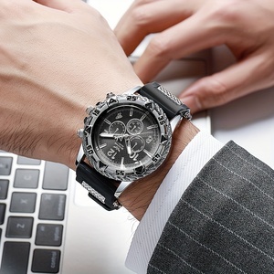 OEM Fashion Big Dial <b>Mens</b> Quartz <b>Watch</b>, Unique Silicone Gel Strap Sports Wristwatch NW1477 - Product Image 3
