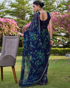K V International – Nouveauté : Tissu Georgette Imprimé Traditionnel pour Enfants, Réversible, Séchage Rapide, Infroissable, Idéal pour Mariages, Fêtes et Usage Quotidien – Collection Automne - Product Image 2