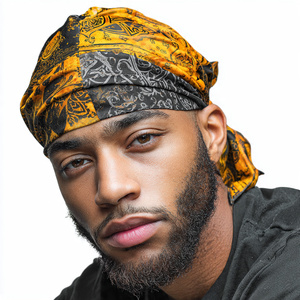 Force Wave <b>Silky</b> Durag Men Wave Cap Satin Sublimation Dorags High Quality Streetwear Printed Durags <b>Tops</b> - Product Image 3