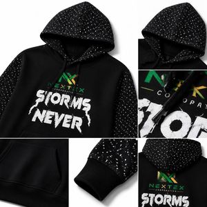 Sweat-shirt à capuche personnalisé pour homme, « Les tempêtes ne durent jamais », en polaire sublimé, streetwear, impression du logo de l'équipe, qualité professionnelle OEM - Product Image 5