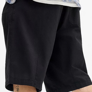 Pantalones Cortos Bermuda Negros Personalizados para Hombre, Cintura Elástica, Bolsillos Laterales, Corte Holgado, Pierna Ancha, Ropa Casual de Verano, Venta al Por Mayor - Product Image 2