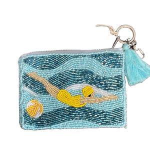 Yeehaw, Rowdy, Eye & Tacos & Tequila Design Handcraft Bordado con cuentas Mini Zipper Bag Elegante y de lujo por Hiba Enterprises - Product Image 2