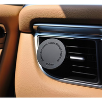 Diffuseur de parfum magnétique rechargeable en alliage d'aluminium noir mat Odorr Coin pour voiture, parfum d'ambiance, cadeau, Corée [Egg Corporation]