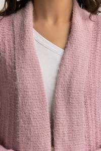 Suéter informal de invierno para mujer, de manga murciélago, holgado, transpirable, de punto de poliéster, largo. - Product Image 6