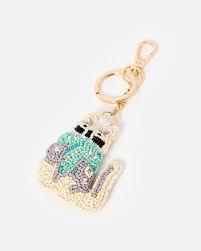 Porte-clés brodé perlé personnalisé, nouveau design animalier, pour sacs, breloque tendance - Product Image 5