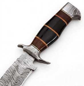 มีดทำมือเหล็กดามัสกัสทรงดรอปพอยต์ ด้ามกระดูกอูฐ มีดอเนกประสงค์ - Product Image 2