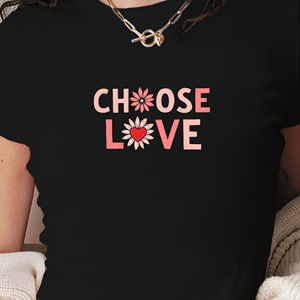 Positivity เลือกรักผู้หญิงแฟชั่นสั้นเสื้อยืด - Product Image 1