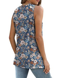 Camisetas sin mangas para mujer, estilo eyelet, holgadas, informales, de verano, cuello redondo, básicas, sin mangas, a la moda 2026 - Product Image 2