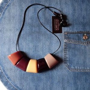 Collier en résine et bois fait main avec cristaux pour femmes RR ENTERPRISES Inde - Product Image 4