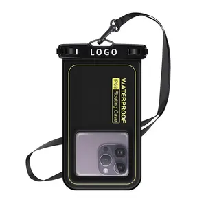 กระเป๋าใส่โทรศัพท์กันน้ำแบบ IPX8อเนกประสงค์สำหรับดำน้ำชายหาดขายส่งโลโก้ที่กำหนดเอง