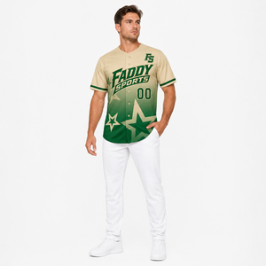 Maillot de baseball personnalisé par sublimation, vente en gros, uniforme d'équipe entièrement boutonné, respirant, séchage rapide, en polyester doux pour hommes - Product Image 3