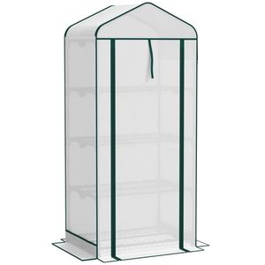 Mini Serra Portatile Moderna con Telaio in Alluminio, Policarbonato e Polietilene per la Crescita delle Piante, Caratteristiche in PVC e Acciaio - Product Image 1