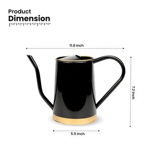 Arrosoir en métal pour usage intérieur et extérieur, arrosoir de jardin à long bec, pot d'arrosage décoratif pour plantes, pour la maison et le jardin - Product Image 2