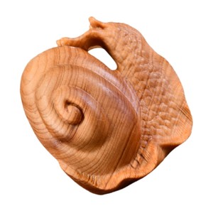 Sculpture d'escargot en bois artisanale traditionnelle - Décoration d'intérieur écologique et durable en bois naturel - Vente en gros - Product Image 2