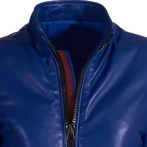 Chaqueta de Cuero para Mujer Otoño Invierno, Chaqueta de Cuero de Alta Calidad con Relleno de Algodón Transpirable y Tejido de Punto: Chaqueta de Cuero de Oveja para Mujer - Product Image 6