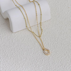 Collar de Doble Capa con 26 Letras de Alta Gama, Moda Popular para Europa y América, Cadena para Suéter de Nicho Transfronterizo - Product Image 3