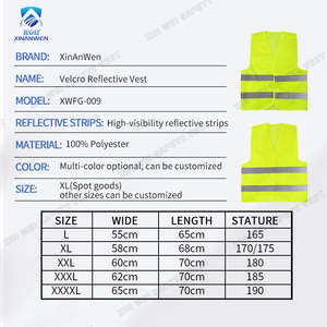 Gilet de sécurité léger en maille haute visibilité, équipement de circulation réfléchissant, vêtement de travail industriel respirant avec fermeture Velcro - Product Image 5