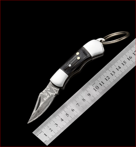 Mini-outil pliant personnalisé porte-clés avec motif en acier Damas, design compact pour cadeau de poche, garantie 3 ans, OEM/ODM B2B - Product Image 6