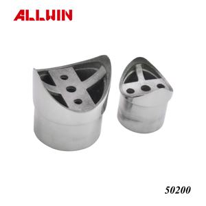 Sistema de Barandillas Modernas de Acero Inoxidable con Acabado Satinado y Collarín Perpendicular para Escaleras de Hospitales, Villas, Hoteles y Centros Comerciales - Product Image 4