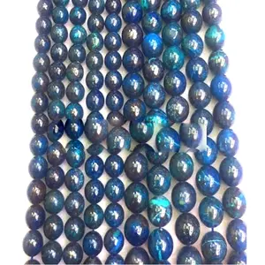 10mm doğal yuvarlak azurit malakit/chrysocolla dağınık boncuklar satılık