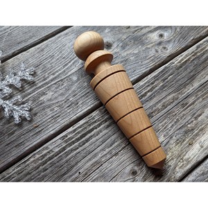 Ensemble d'outils de plantation en bois de noyer tournés à la main - Aides à la plantation de précision en gros - Product Image 1