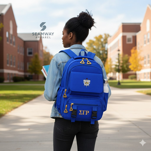 Sigma Gamma Rho Sorority Backpack Stylish Bookbag Durable Cordura <b>Rucksack</b> <b>Fashion</b> Student Backpack Outdoor Hiking Daypack - Product Image 4