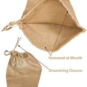 Sac de sable en jute robuste avec cordon de serrage, approvisionnement en vrac, toile de jute, contrôle des inondations et barrière temporaire pour les acheteurs industriels - Product Image 4