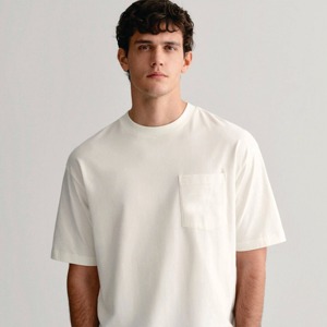 Men's <b>White</b> Cotton T-Shirt Regular Fit O-Neck Short Sleeve Casual Solid Color Jersey Knitted <b>Plain</b> Dyed - Product Image 2