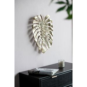 18.9x13.4x1.4\" Gold Monstera <b>Leaf</b> <b>Wall</b> Decal Chic <b>Decorative</b> Vinyl for Home or Office - Product Image 1