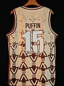 PUFFIN SPORTS Camiseta de Baloncesto Personalizada sin Mangas, Malla Sublimada con Estampado Geométrico, Cuello Redondo, Unisex, Ropa Deportiva Transpirable para Adultos - Product Image 2