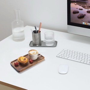 Bandeja de Servir de Madera de Acacia con Asas |   Bandeja Rectangular de Madera para Té y Café para Uso en el Hogar y Hoteles - Product Image 6