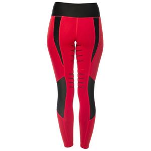 New Arrival Women's Genuine <b>Leather</b> High Rise Skinny Fit Quick Dry Compression Equestrian <b>Leggings</b> Eco-Friendly <b>Red</b> Gel Grip - Product Image 2