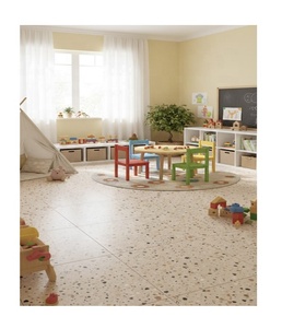 Baldosas de Porcelanato para Interiores, Sala de Estar, Gimnasio, 60x60, Acabado Mate, Estilo Terrazo Rústico, Bordes Rectificados, Corte Láser, 9mm, Morbi - Product Image 2