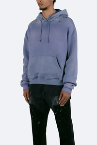 Vente en gros de sweats à capuche pour hommes en molleton bouclette épais, entièrement zippés, avec impression de logo personnalisé, style sportswear, et modèles courts à fermeture éclair - Product Image 2