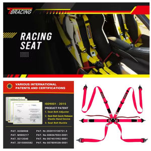 Cinturón de Seguridad de Carreras de 6 Puntos, 2 Pulgadas, FIA 8853-2016, Personalizado OEM ODM, Patente Taiwanesa, Costura de una Pieza, Cómodo, Liberación Rápida - Product Image 3