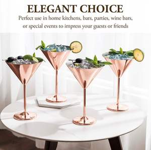 แก้วไวน์สเตนเลสสตีลชุบทองแดง ทนทาน ทันสมัย ใช้งานได้ยาวนาน ขนาด 301-400 มล. ล้างในเครื่องล้างจานได้ เหมาะสำหรับงานปาร์ตี้  รับสกรีนโลโก้ตามสั่ง - Product Image 5