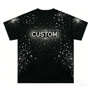เสื้อยืดคอกลมแขนสั้นประดับพลอยเทียมระบายอากาศได้ดีเป็นมิตรกับสิ่งแวดล้อมเสื้อยืดระบายอากาศได้ดี100% บริการ OEM ผลิตตามสั่ง - Product Image 1