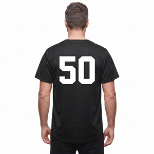 Camiseta de Béisbol Personalizada con Logotipo Bordado, Manga Corta, Cierre Completo con Botones, para Hombre, Ropa de Verano, 100% Poliéster, Secado Rápido - Product Image 6