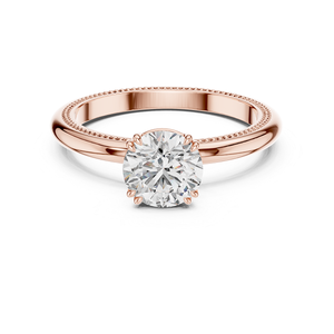 Bague de fiançailles classique en diamant de laboratoire 1 carat taille brillant, or, bijoux fins de luxe, design élégant et étincelant - Product Image 6