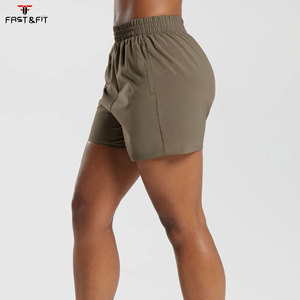 Shorts de sport et de yoga taille haute respirants 100 % coton pour femme, effet push-up, fins, pour l'été, fitness, course en extérieur, motif à carreaux - Product Image 3