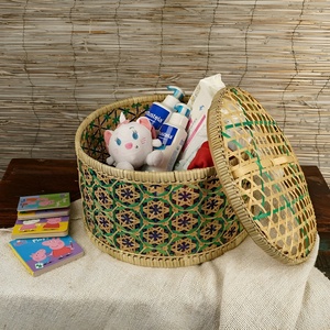 Customized woven boxes handcrafted storage <b>containers</b> for sale <b>bamboo</b> box for gift chocolate - Product Image 6