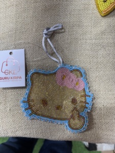 Abalorio de alta calidad hecho a mano, estilo bohemio cristiano, con perlas de imitación y cuentas de vidrio lampwork en forma de paz, para bolso infantil, con cuentas de semilla - Product Image 3