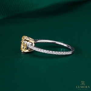 แหวนเพชรเลี้ยงในห้องปฏิบัติการ รับรองโดย IGI รูปทรงวงรีและทรงกลม ทอง 9K 10K 14K 18K ของขวัญสำหรับผู้หญิง เครื่องประดับขายส่ง - Product Image 5