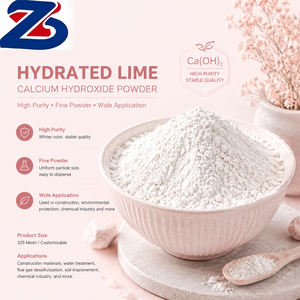 Poudre de chaux hydratée industrielle, hydroxyde de calcium Ca(OH)2 pour le traitement de l'eau et la purification industrielle - Product Image 1