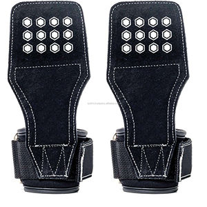 Poignées de gymnastique pour l'entraînement à la musculation, renforcement de la force de préhension, couche de cuir de vachette, prix de gros, prix bas, OEM - Product Image 2