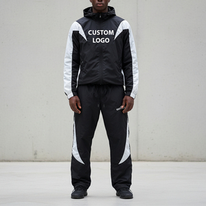 Survêtement coupe droite imprimé coupe-vent d'hiver en tissu respirant pour homme, style décontracté urbain, à prix abordable en promotion - Product Image 1