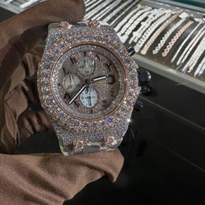 Montre de haute qualité, carrée, 40 mm, en alliage, style hip-hop, personnalisée, sertie de diamants de laboratoire, avec cadran en verre, unisexe, diamants VVS, cadeau - Product Image 1