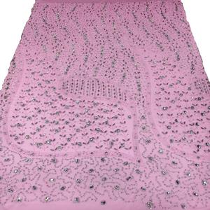 Tissu en dentelle à paillettes de strass, écologique, de haute qualité, non tissé, poids moyen, couleur personnalisée, COLLECTION A.K.TRENDY - Product Image 5