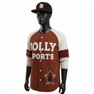 Camiseta de béisbol para hombre, poliéster entrelazado, paneles frontales con botones, logotipo de chenilla personalizado, 100% algodón, corte holgado, estampada. - Product Image 4