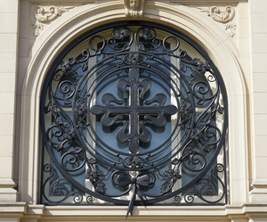 Fenêtres fixes antivol en fer forgé français KHP, motifs artisanaux, acier galvanisé de haute qualité pour les maisons résidentielles, les hôtels - Product Image 3
